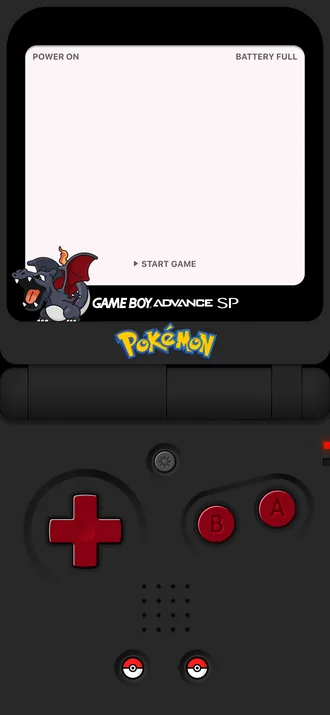 Shiny Charizard completed GBA wallpaper