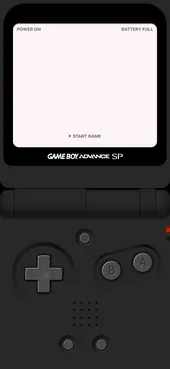Black blank GBA wallpaper template