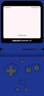 Blue blank GBA wallpaper template
