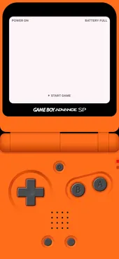 Orange blank GBA wallpaper template